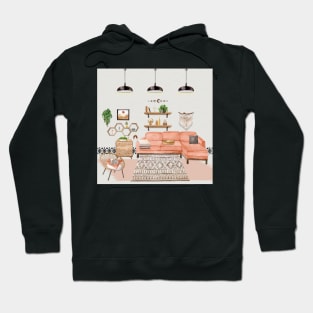 Bohemian style room Hoodie